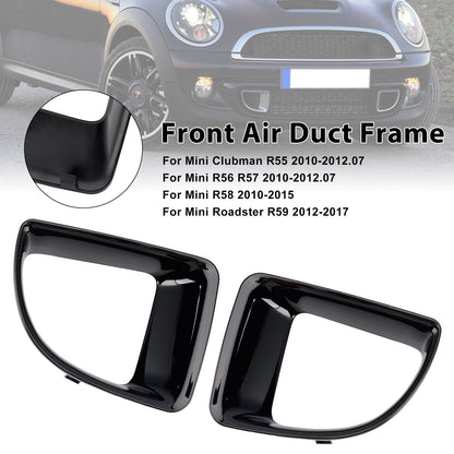 Telaio del condotto dell'aria anteriore nero lucido adatto per Mini R55 R56 R57 R58 R59 JCW S 51117255117 51117255119