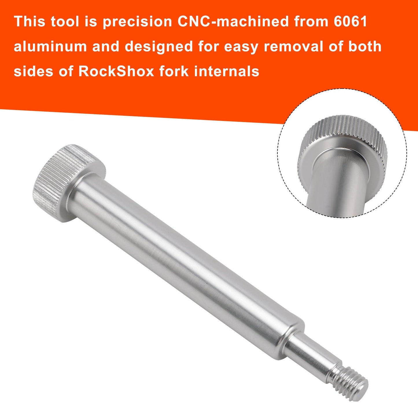 Strumento di rimozione della gamba inferiore della forcella - Punzone filettato per rimuovere il lato molla/ammortizzatore per Rockshox