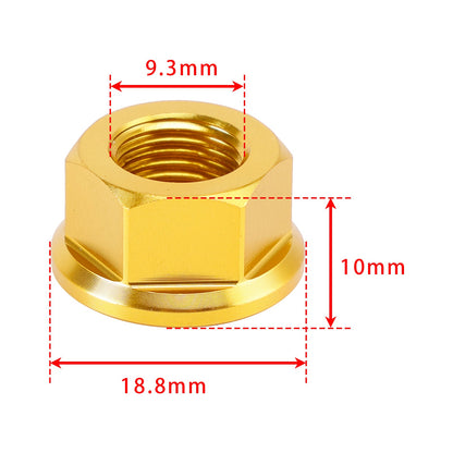 6x Dadi per corona posteriore M10 x 1mm per Ducati Panigale V2 V4 V4S 1199 1299 12-24
