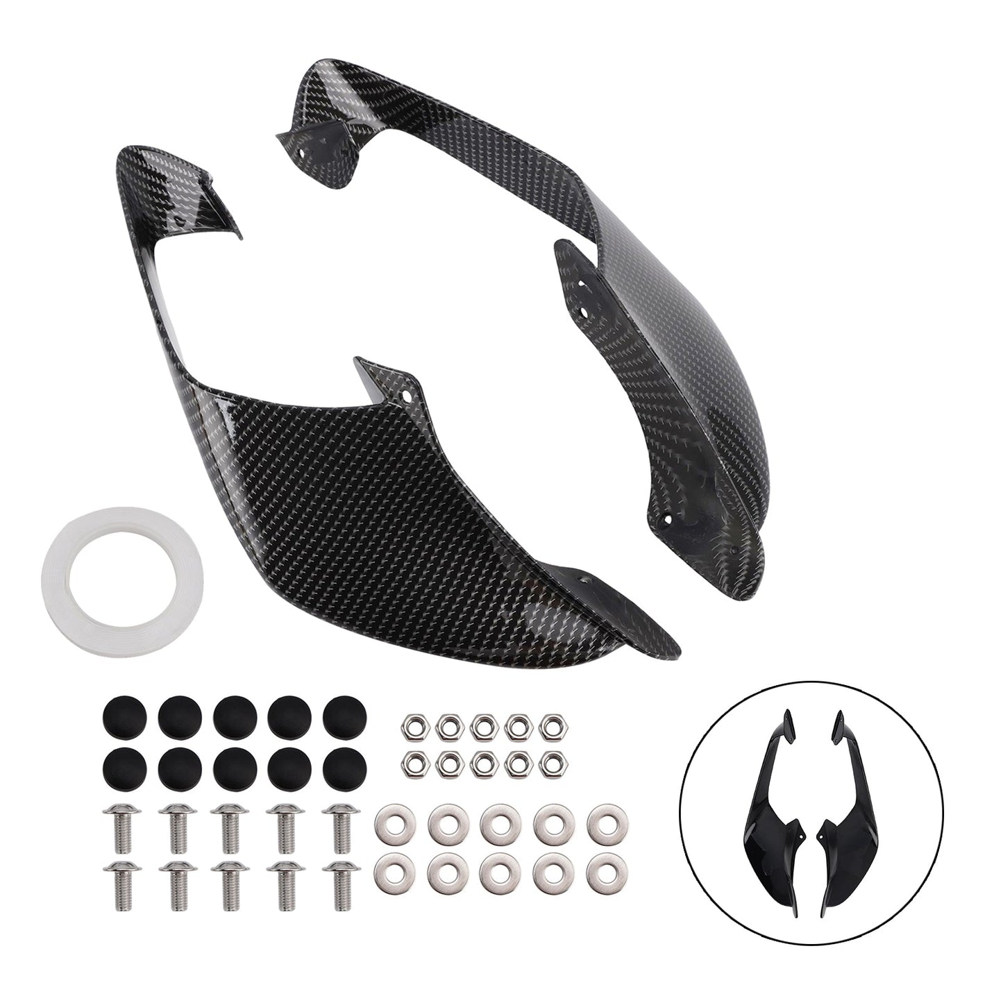 Alette laterali anteriori per Yamaha YZF R1 R1M 2021-2024, spoiler e carenatura