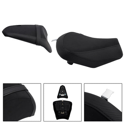 Kit cuscini passeggero anteriore e posteriore Raider neri per Kawasaki Ninja 650 Z650 2017-2025