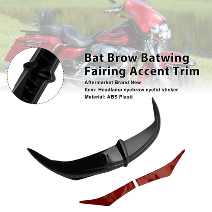 Decorazione decorativa Bat Brow Batwing per Electra Street Glide Trikes 96-13