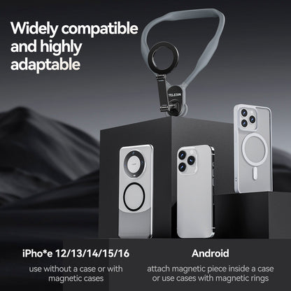 Supporto magnetico per collo per telefono cellulare Magsafe con sgancio rapido e assorbimento degli urti