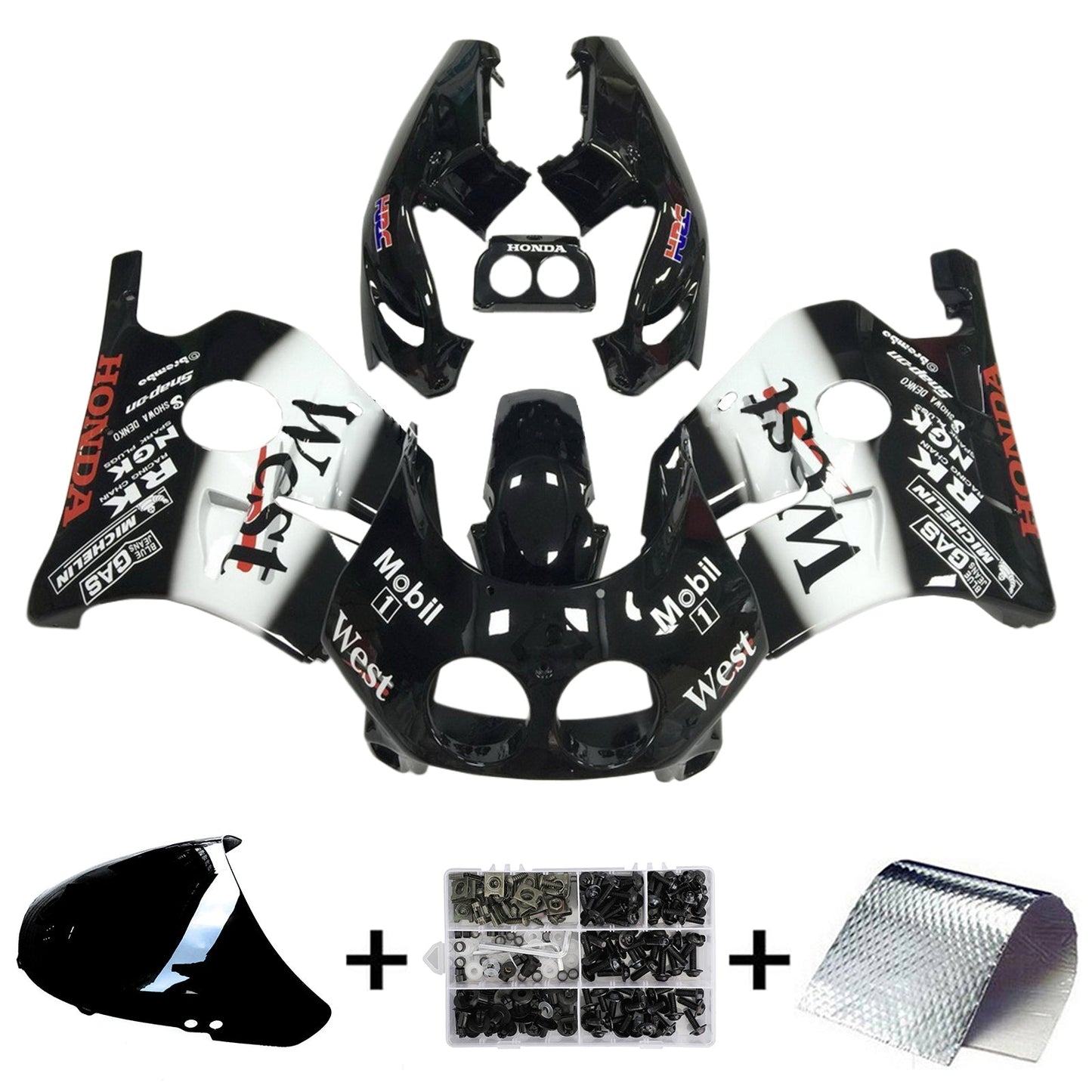 1990-1998 Honda CBR250RR MC22 Kit carena iniezione Carrozzeria Plastica ABS