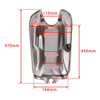 Serbatoio carburante per motocicletta non verniciato per CFmoto Mandrill Cafe Racer da 2,4 galloni e 9 litri