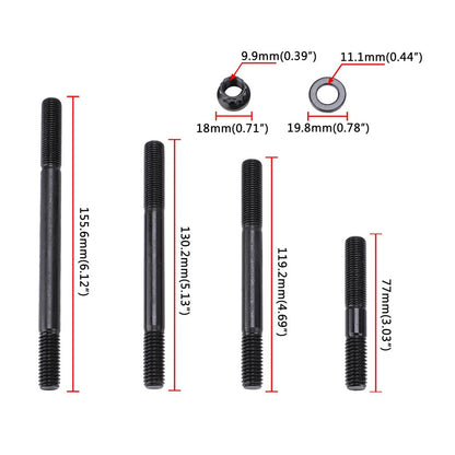 Kit perni testa Chevy BBC 454 a 12 punte, adatto per teste PCE 8 perni lunghi PCE279.1005