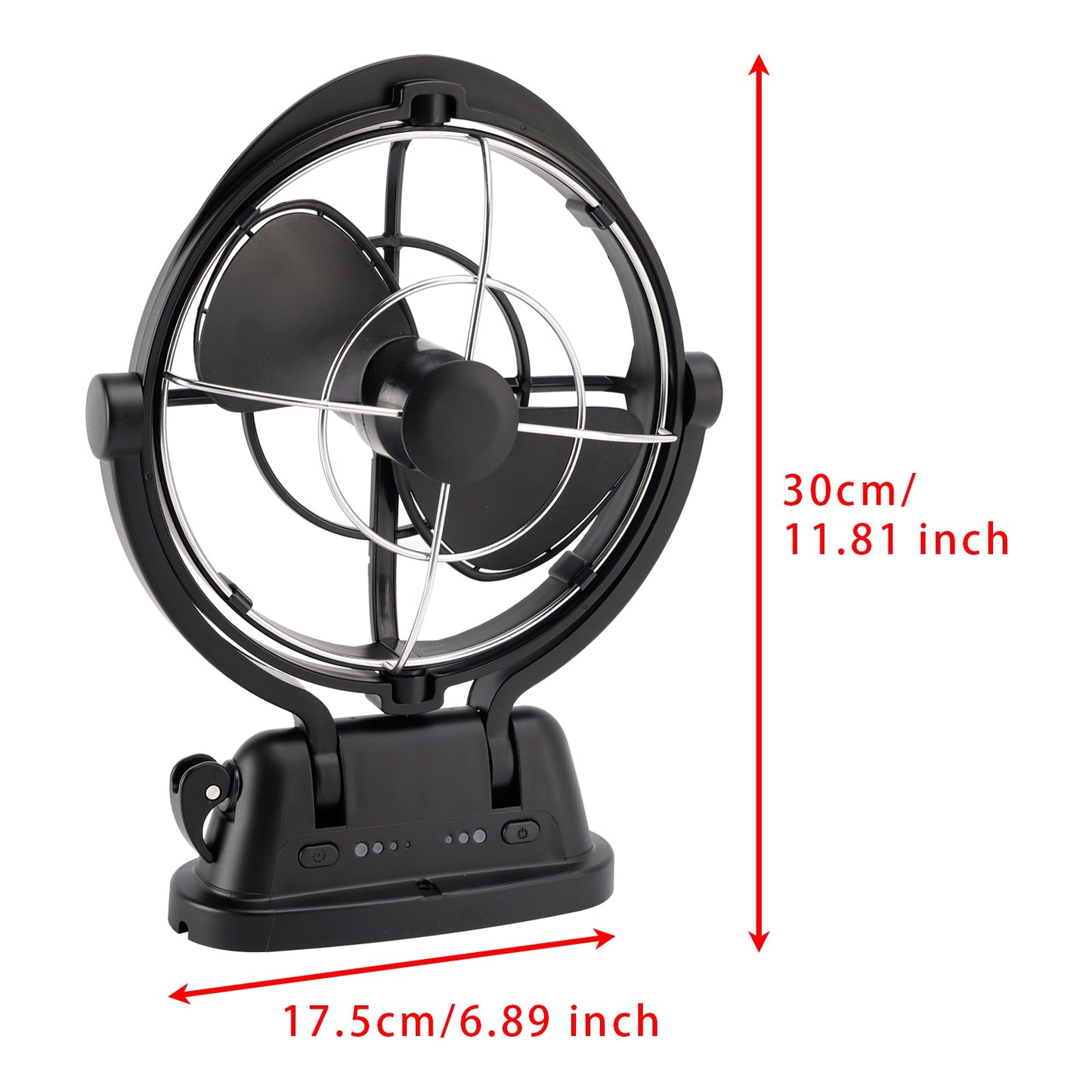 Ventola di ventilazione intelligente a bassa potenza con controllo della temperatura progettata specificamente per ambienti di navi e camper 12 V/24 V nera