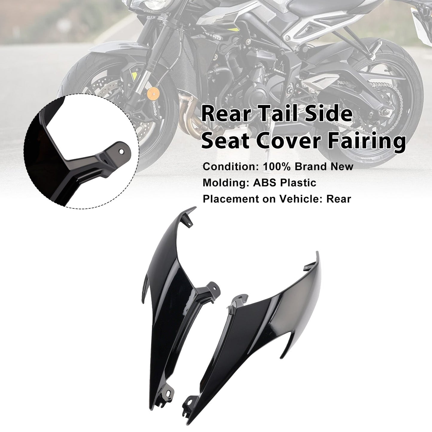 Carenatura laterale posteriore per Street Triple 765 R RS 2020-2025
