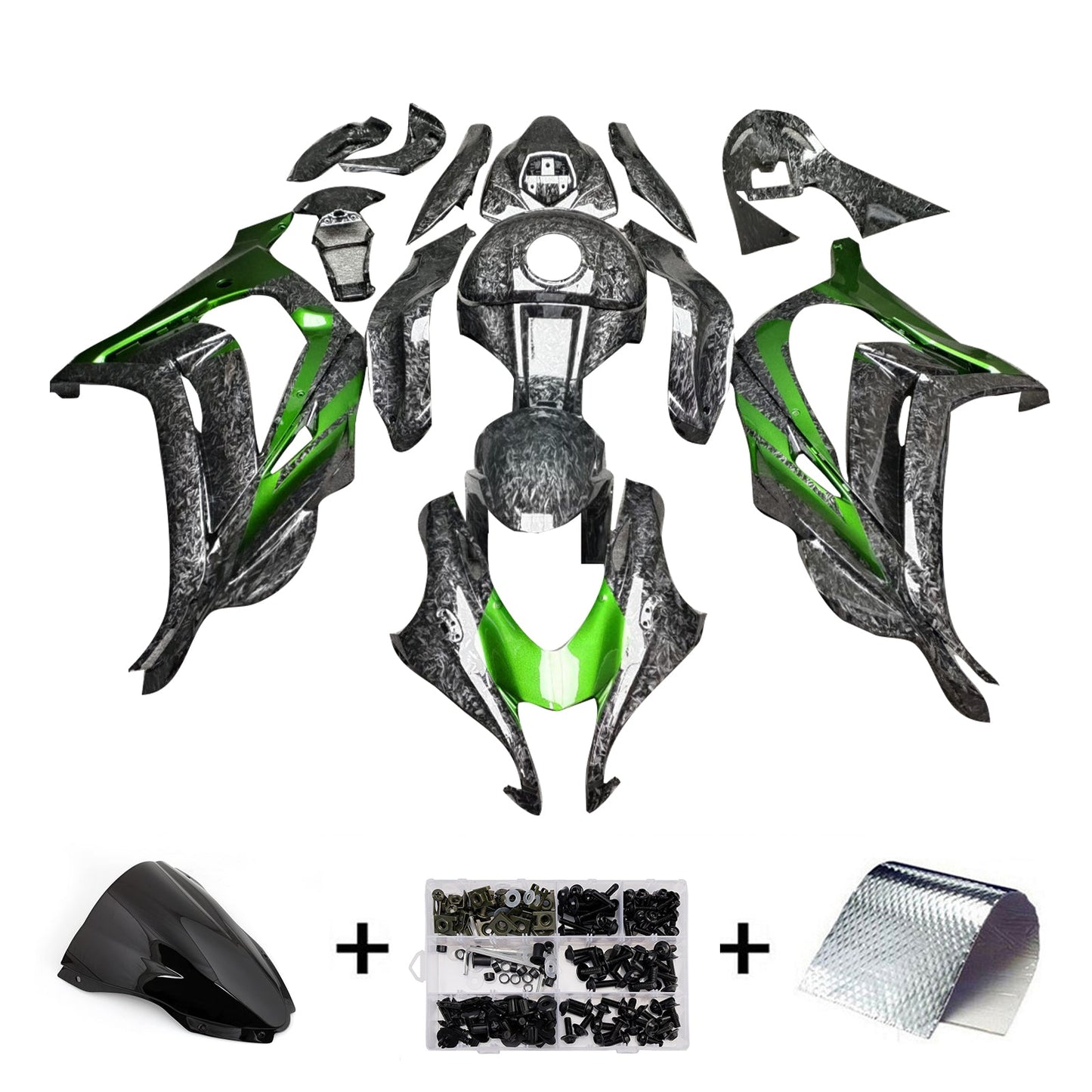 Kit carenatura iniezione in plastica ABS adatto per Kawasaki ZX10R 2016-2020