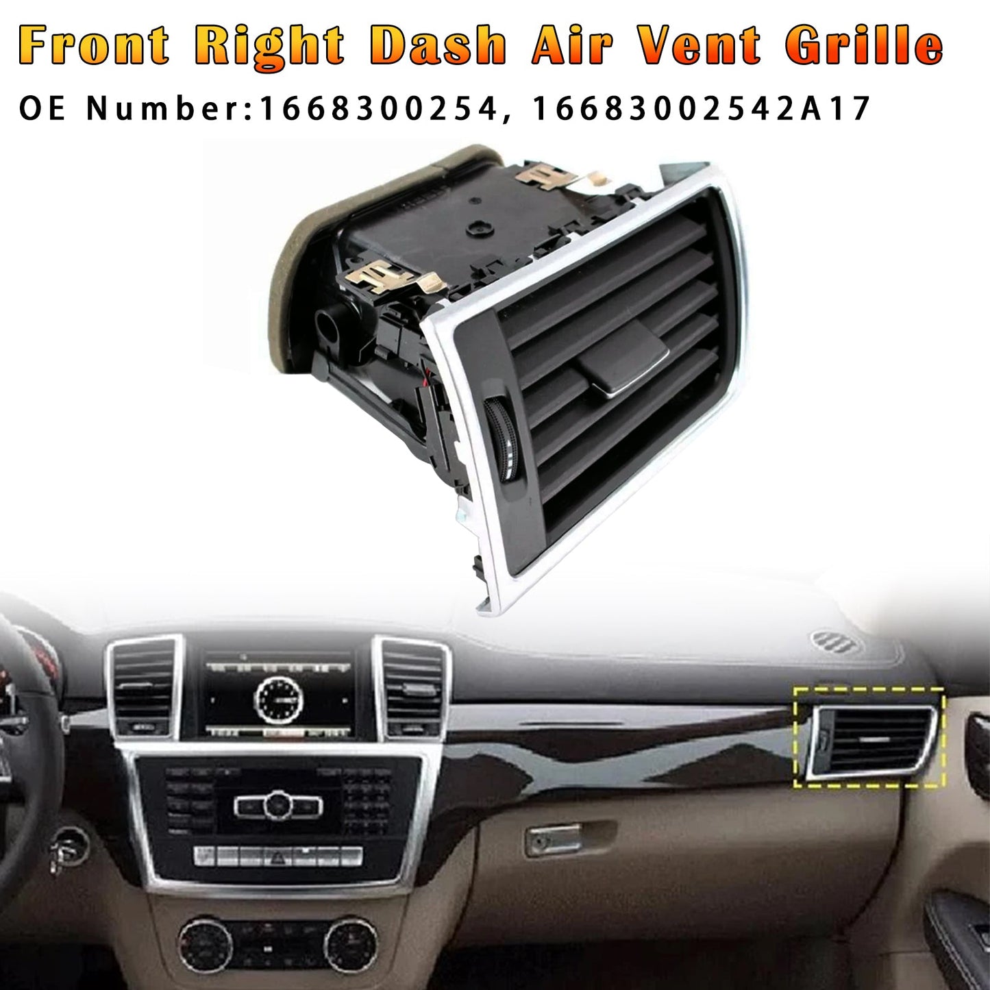Griglia di ventilazione anteriore destra per Benz W166 X166 GL450 ML400 2012-2015