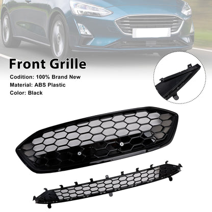 Griglia paraurti anteriore nera stile ST Ford Focus MK4 2018-2021, griglia inferiore
