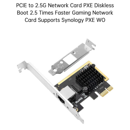 Scheda di rete PCIE a 2,5G Supporto per scheda di rete con avvio senza disco PXE Synology PXE WO