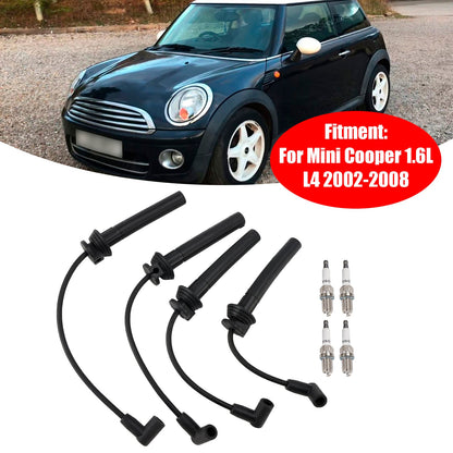 Set di 4 cavi per candele 54058 per Mini Cooper S 2002-2008-L4 1.6L