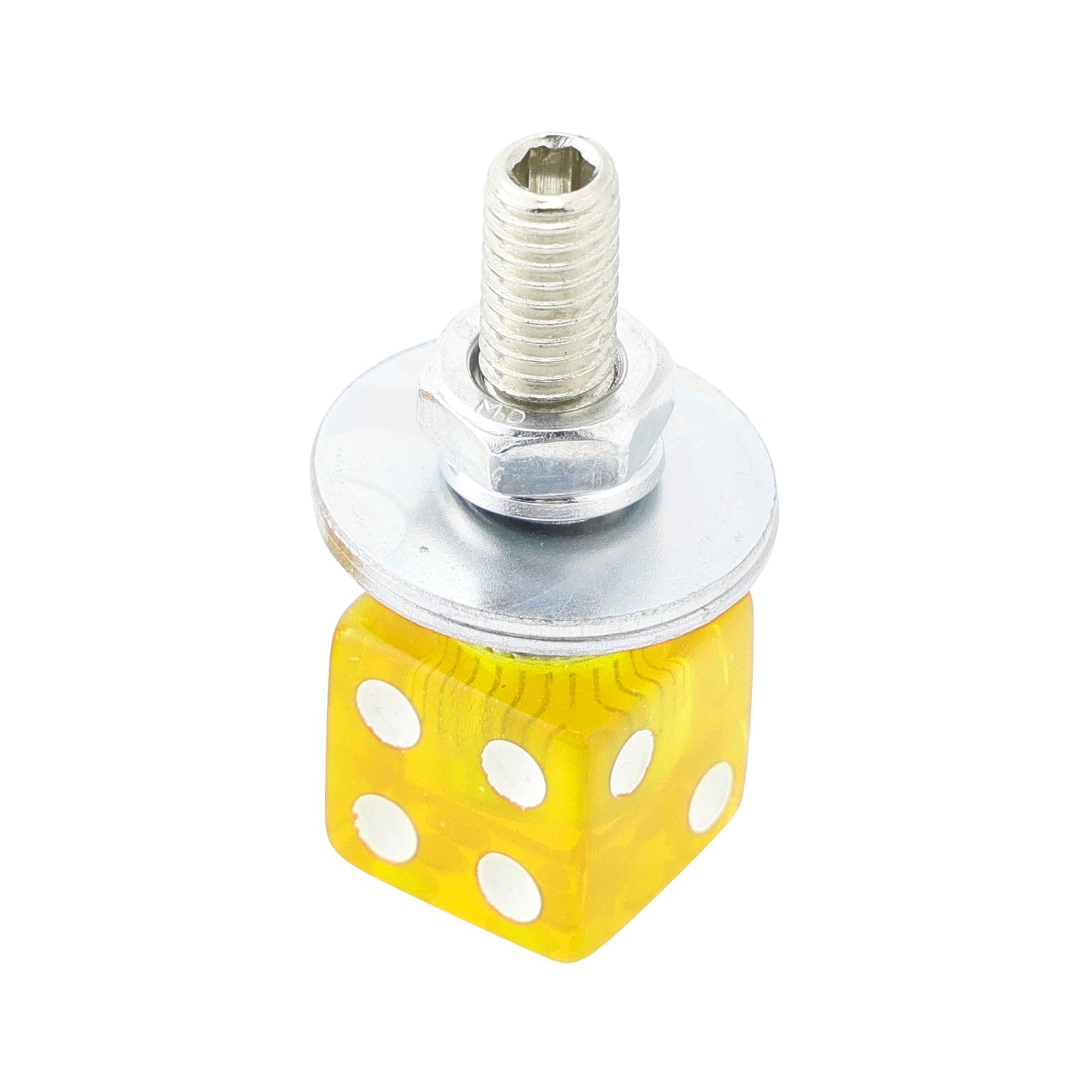 Viti per telaio targa con testa personalizzata in plastica M6, bulloni, ferramenta, gialli, X2
