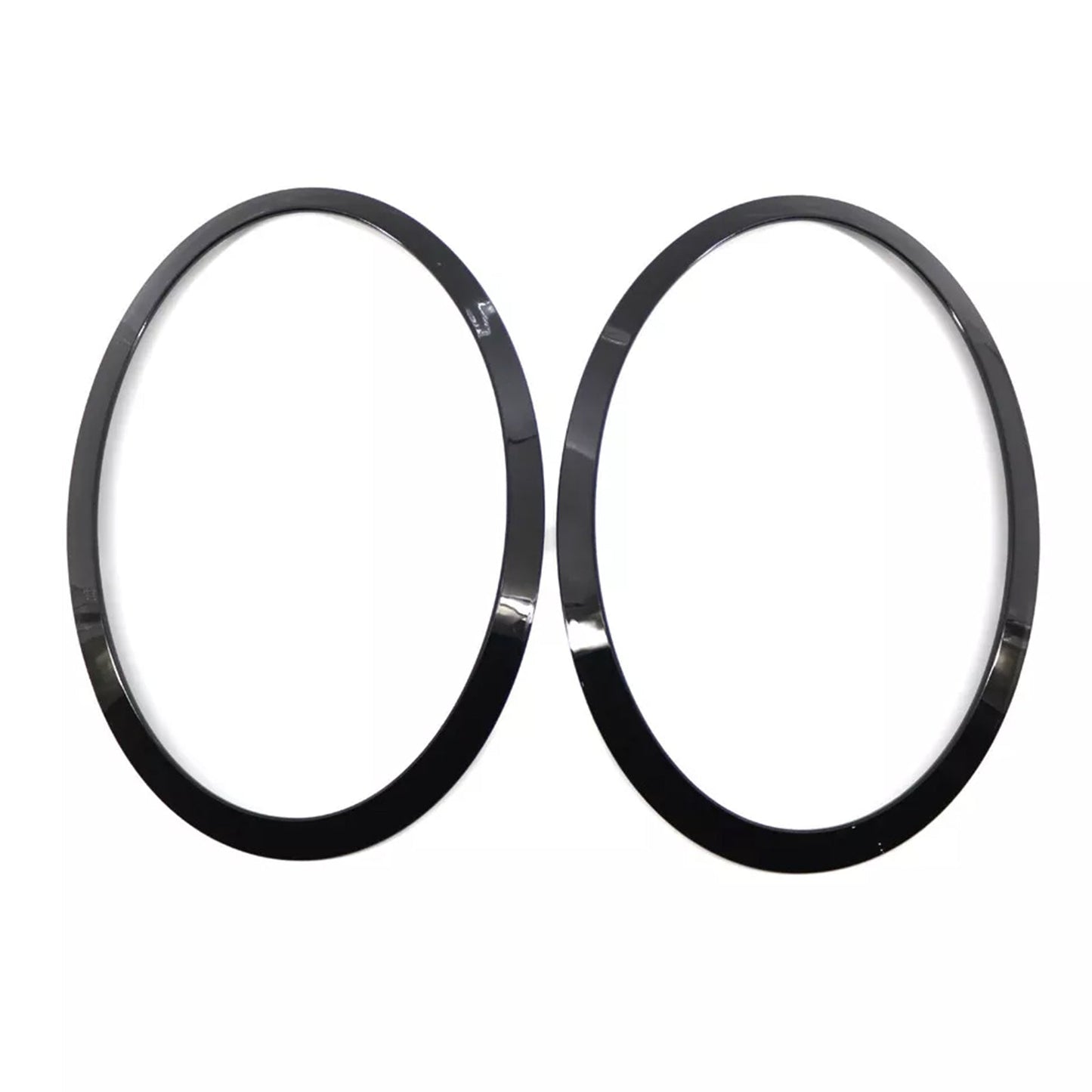 2 pezzi di anelli di finitura per fari anteriori neri lucidi per Mini Cooper F55 F56 F57 2014-2021