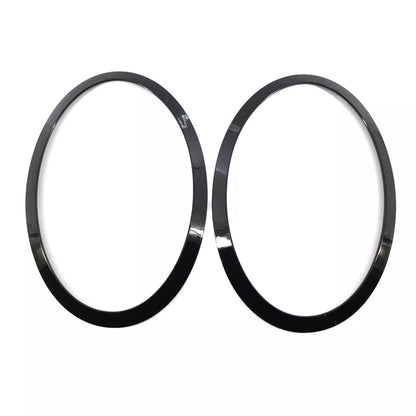 2 pezzi di anelli di finitura per fari anteriori neri lucidi per Mini Cooper F55 F56 F57 2014-2021