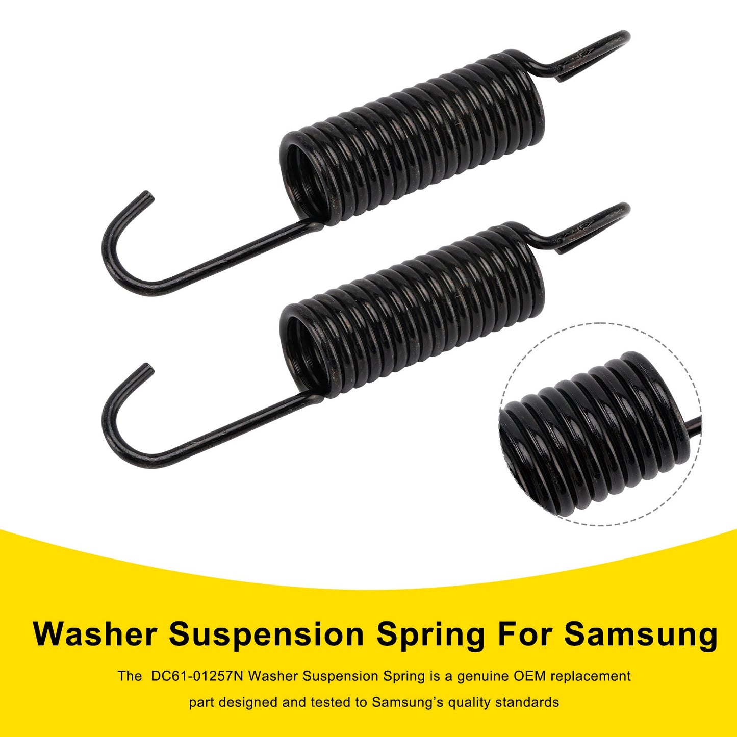 2 pezzi DC61-01257N Molla di sospensione per lavatrice Samsung sostituisce 592-49396 592-49474