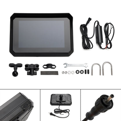 Registratore universale DVR da 5 pollici con touch screen Carplay per scooter e moto