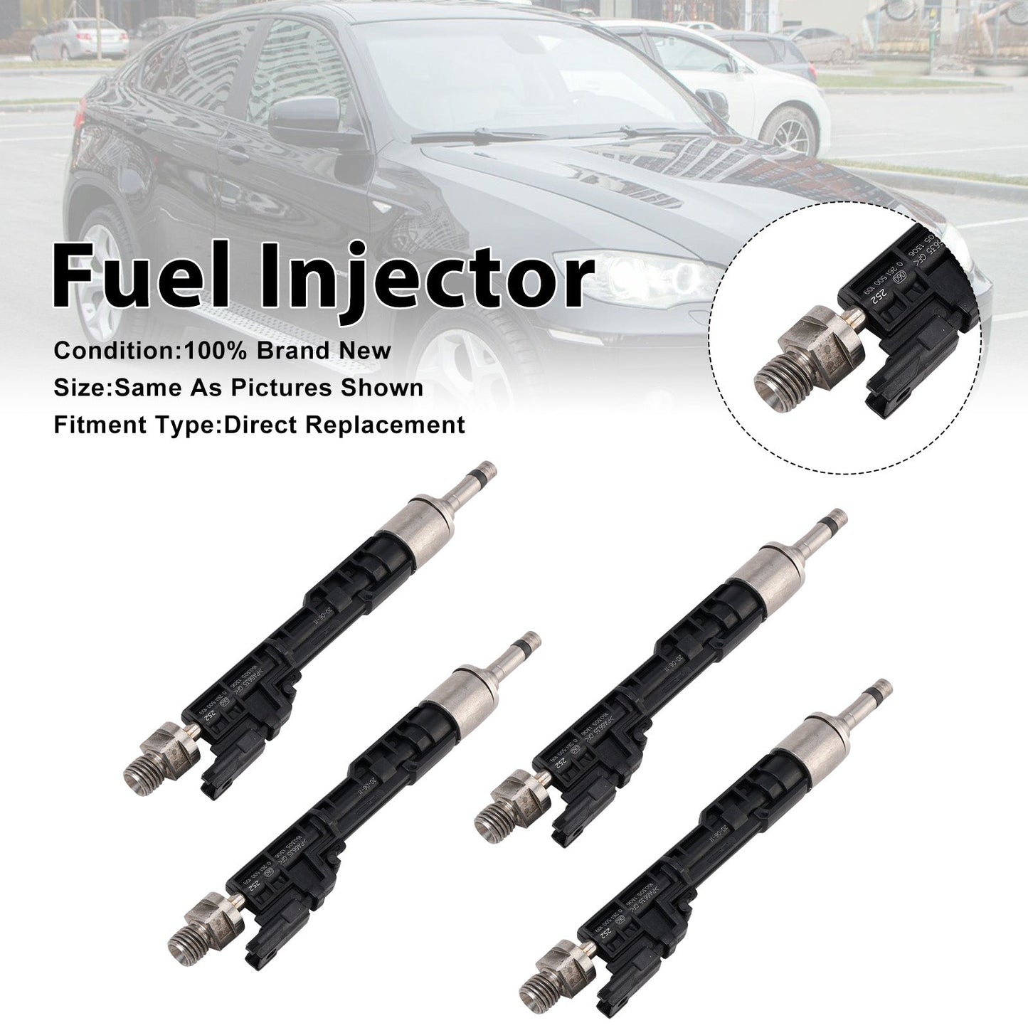 2012-2015 Per BMW ActiveHybrid 5 4 iniettori di carburante 13647597870