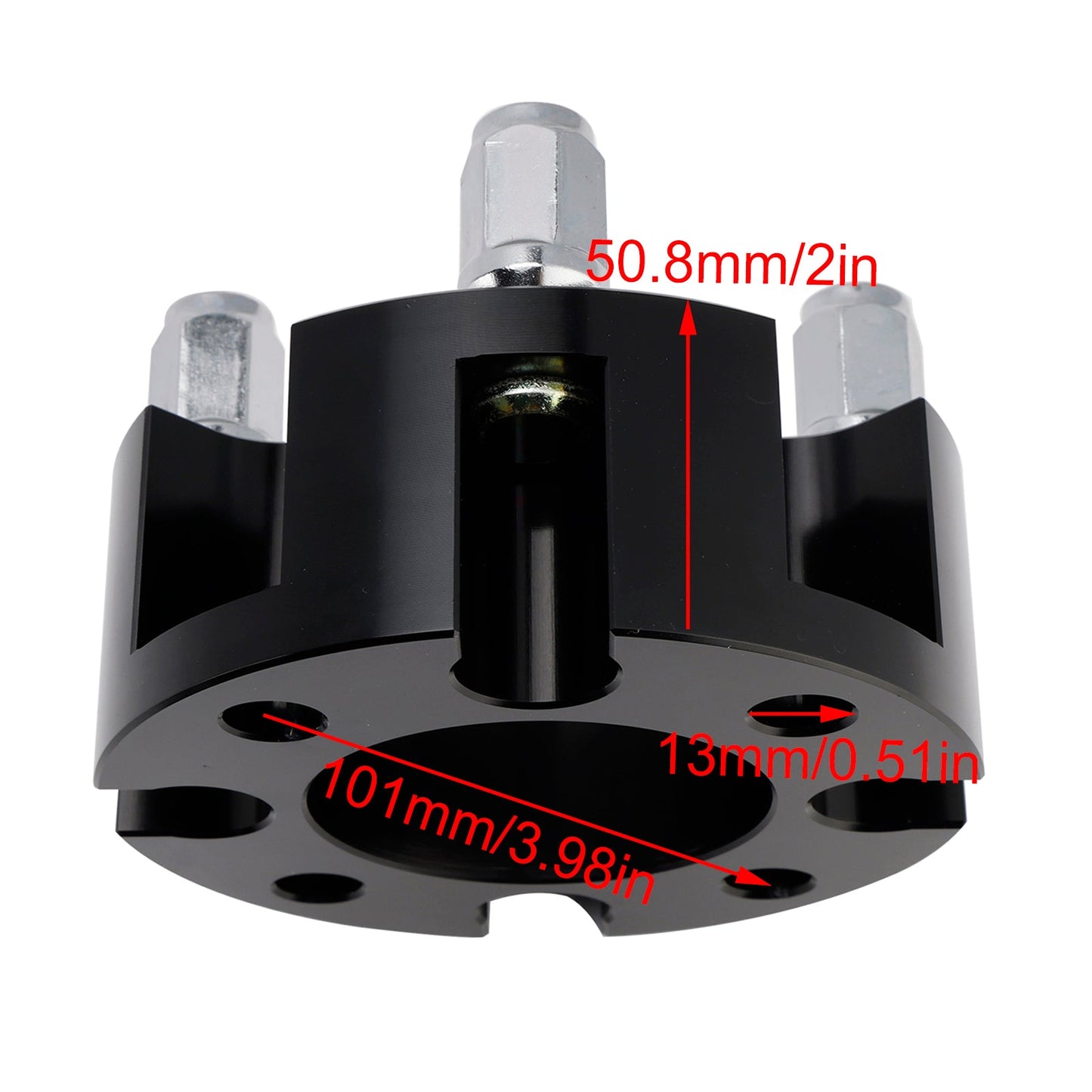 Kit distanziali per ruote da 2"" per carrelli da golf, dadi ruota neri per Yamaha Club Car Ezgo