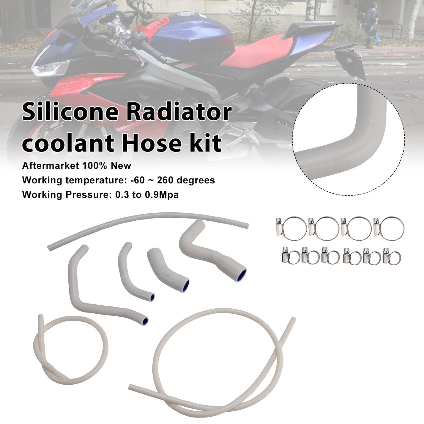 Tubo flessibile del liquido di raffreddamento del radiatore in silicone Aprilia RS 660 RS660 2021-2025