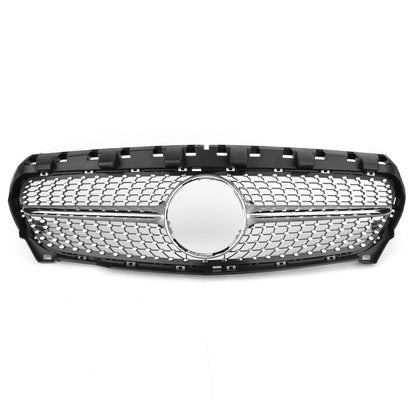 Per Mercedes-Benz R117 W117 CLA250 2013-2016 Griglia a stella Silver Diamond