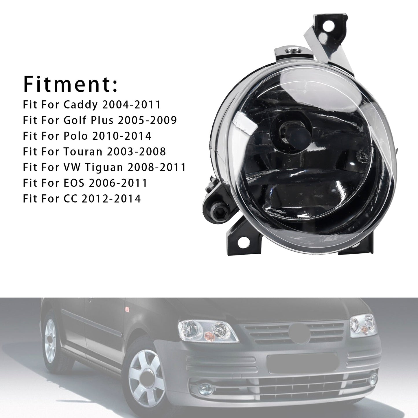 1 pz. Fendinebbia anteriore destro per Volkswagen Caddy 2004-2011 Touran 2003-2008