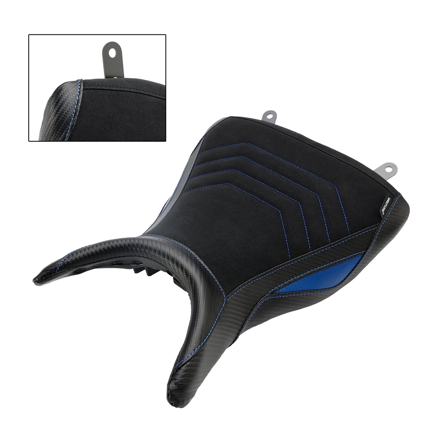 Cuscino per sedile anteriore conducente Raider Yamaha Mt-03 Yzf-R3 2015-2023 in poliuretano blu