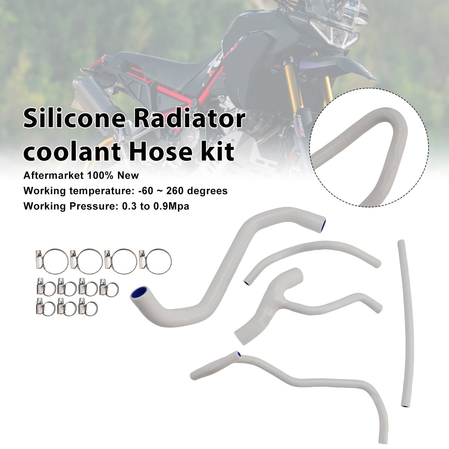 Tubo flessibile del liquido di raffreddamento del radiatore in silicone Aprilia Tuareg 660 2022-2025