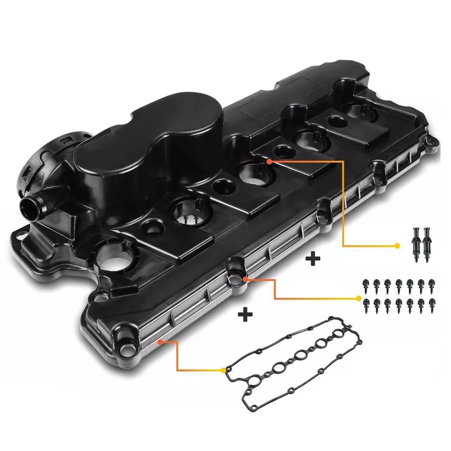 Coperchio valvola motore con guarnizione, bulloni e tappo per VW Maggiolino, Golf, Jetta, Passat 2.5L