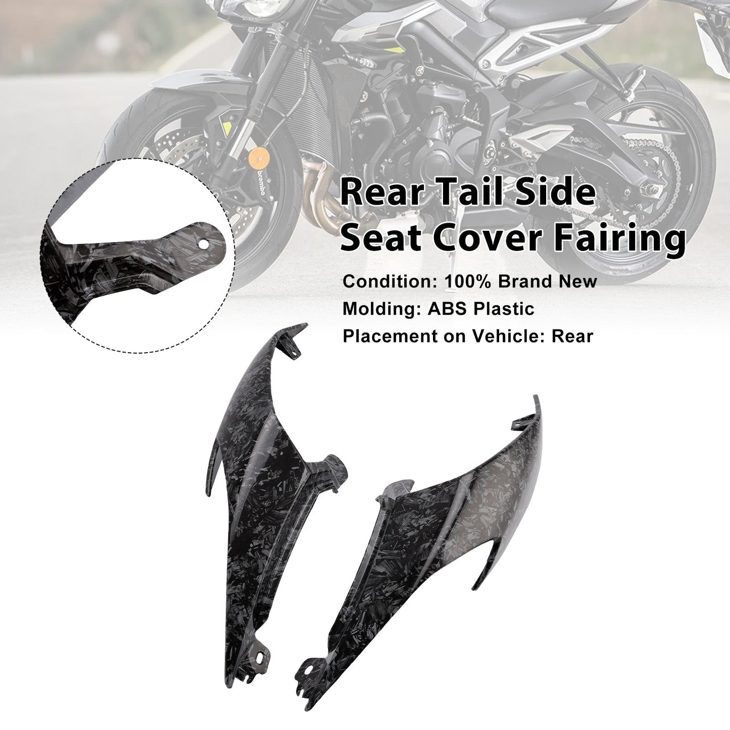 Carenatura laterale posteriore per Street Triple 765 R RS 2020-2025