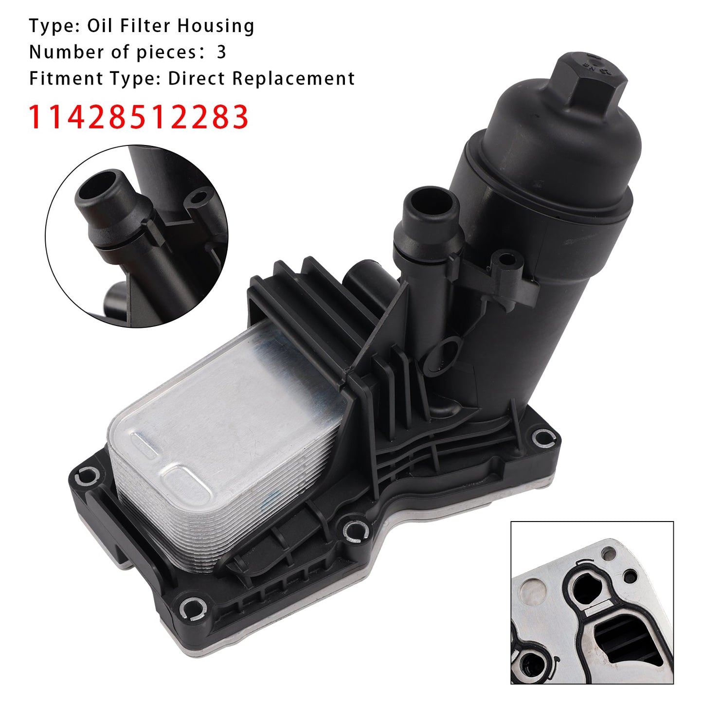 Alloggiamento filtro olio radiatore olio e guarnizioni BMW 3' E91 LCI 2009-2012 11428512283