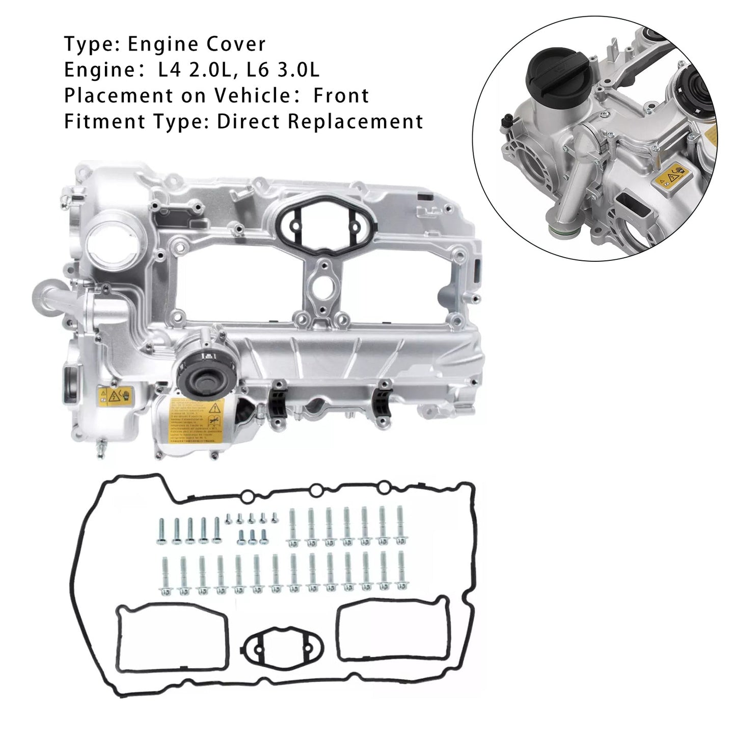 Coperchio valvola motore BMW N20 F10 F25 320i 328i 528i X3 X5 2.0L 11127588412