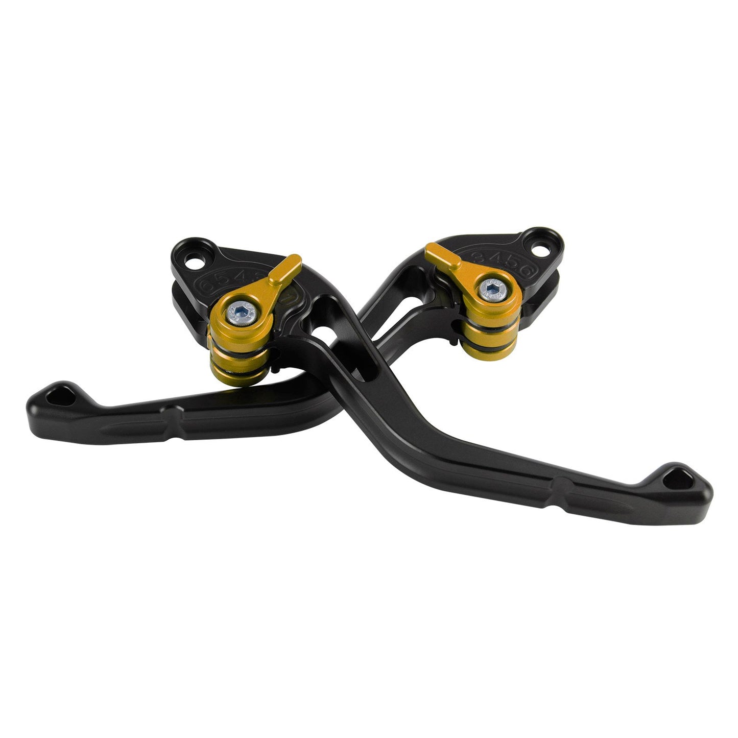 Nuova leva freno e frizione corta compatibile con Suzuki GSF650 GSXR1300 DL1000, colore oro.