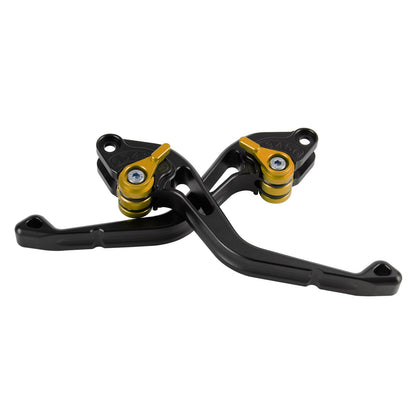 Nuova leva freno e frizione corta compatibile con Suzuki GSF650 GSXR1300 DL1000, colore oro.