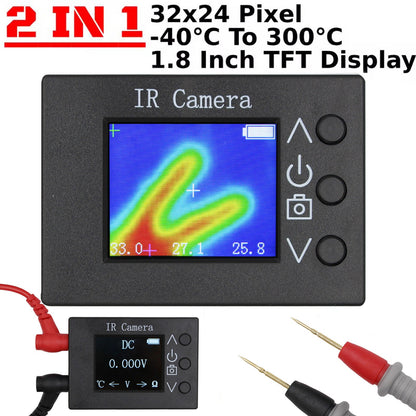 Tester di temperatura con telecamera a infrarossi 2 in 1, termocamera con sensore di immagine da 1,8 pollici