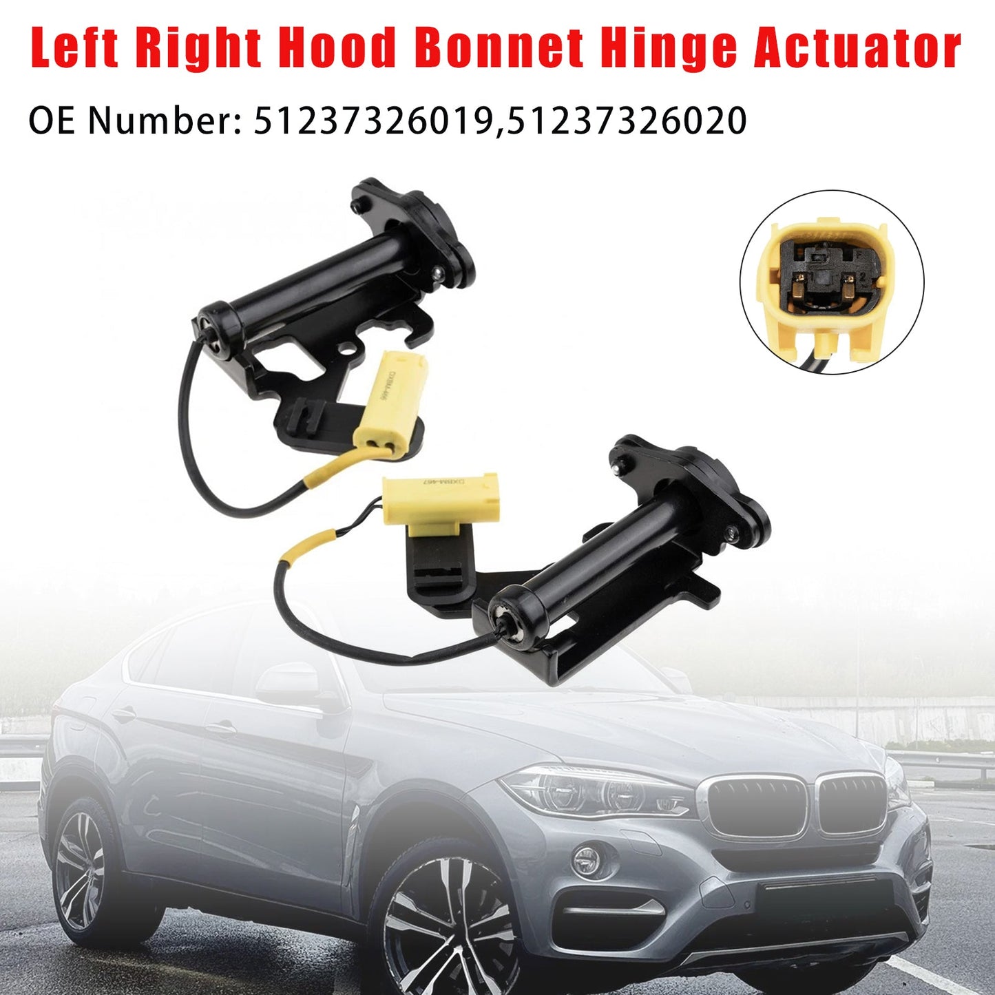 Attuatore cerniera cofano sinistro e destro 51237326019 51237326020 Compatibile con BMW X5 F15 X6 F16