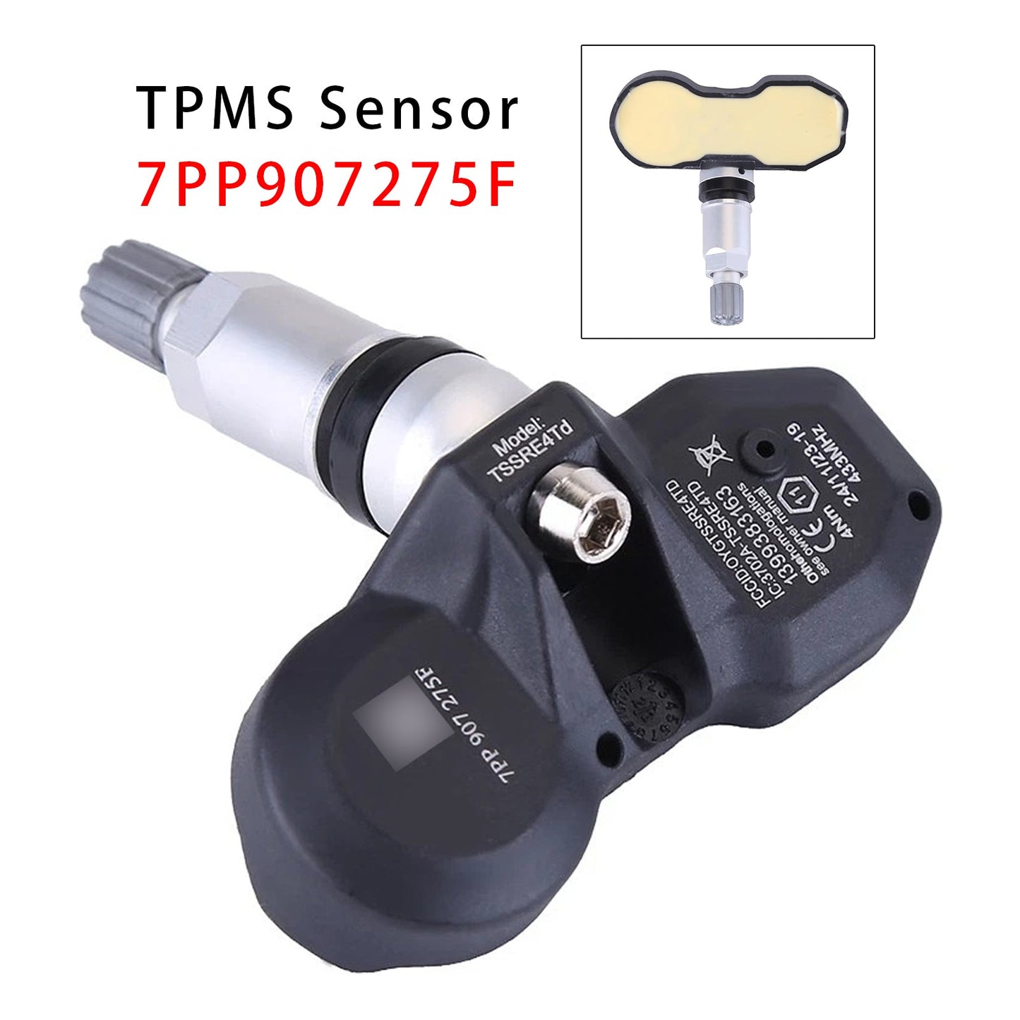 1 sensore di pressione pneumatici TPMS per Audi A4 A6 A8 Q7 R8 Porsche Ferrari 7PP907275F