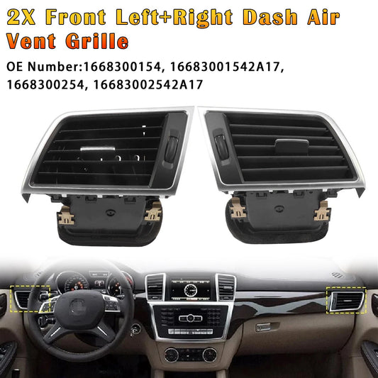 16683002542A17 Per Mercedes Benz Classe ML (W166) 2013 2014 2015 Griglia di ventilazione anteriore sinistra+destra del cruscotto 2 pezzi