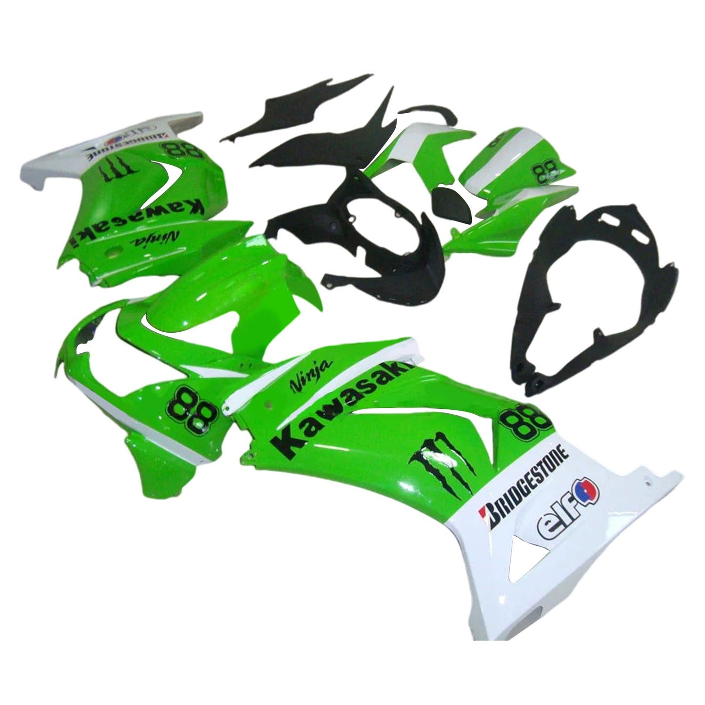 2008-2012 Kawasaki EX250 Ninja250R Kit carenatura iniezione Carrozzeria Plastica ABS