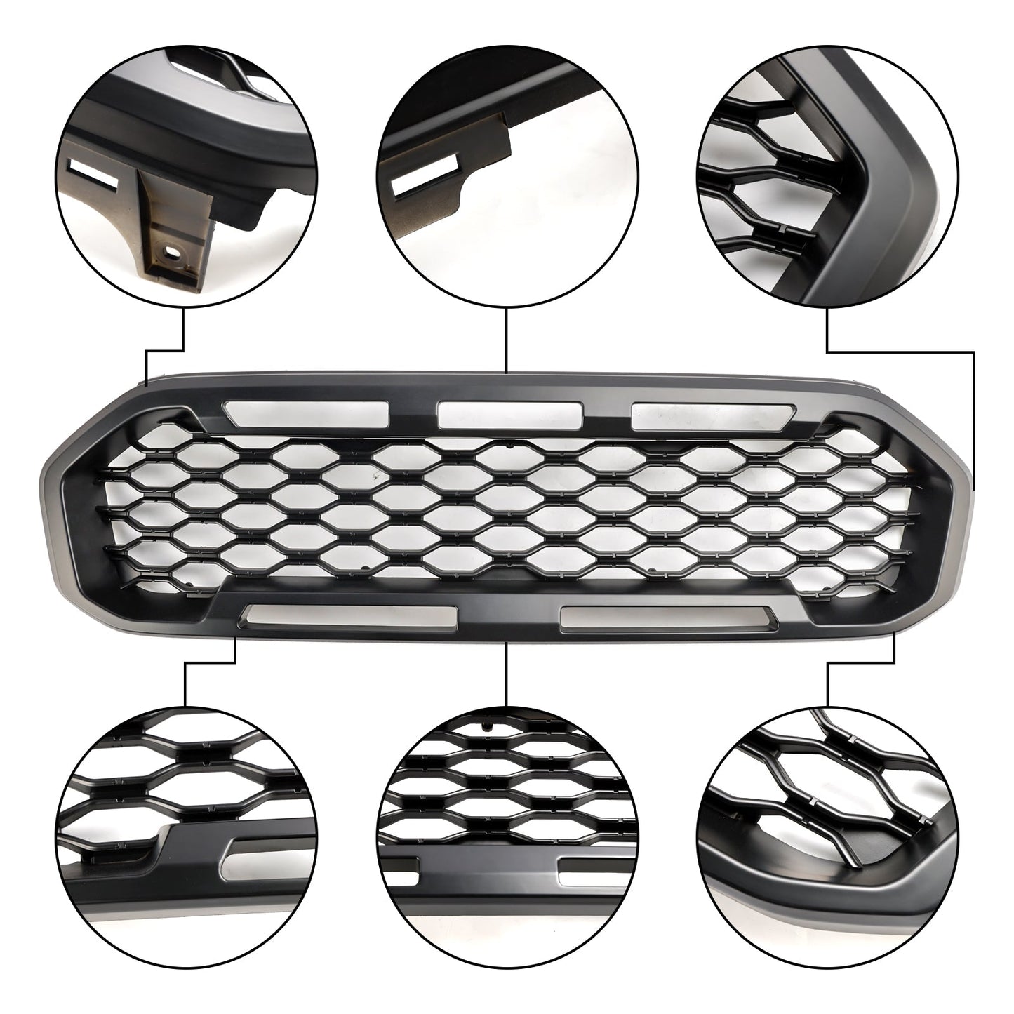 Griglia paraurti anteriore Ford Ranger T8 2019-2023 nera