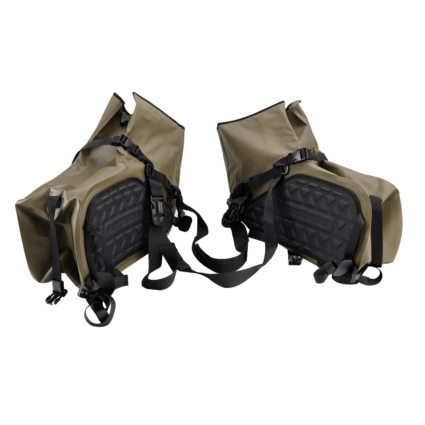Borsa da sella laterale, colore abbinato, 86 l, verde, per scooter e moto.