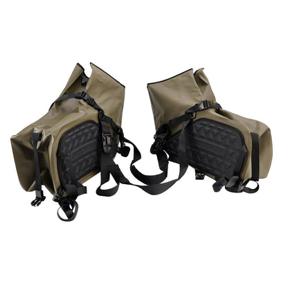Borsa da sella laterale, colore abbinato, 86 l, verde, per scooter e moto.