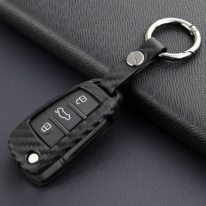 Custodia in pelle e silicone per chiave auto con fibbia per Audi
