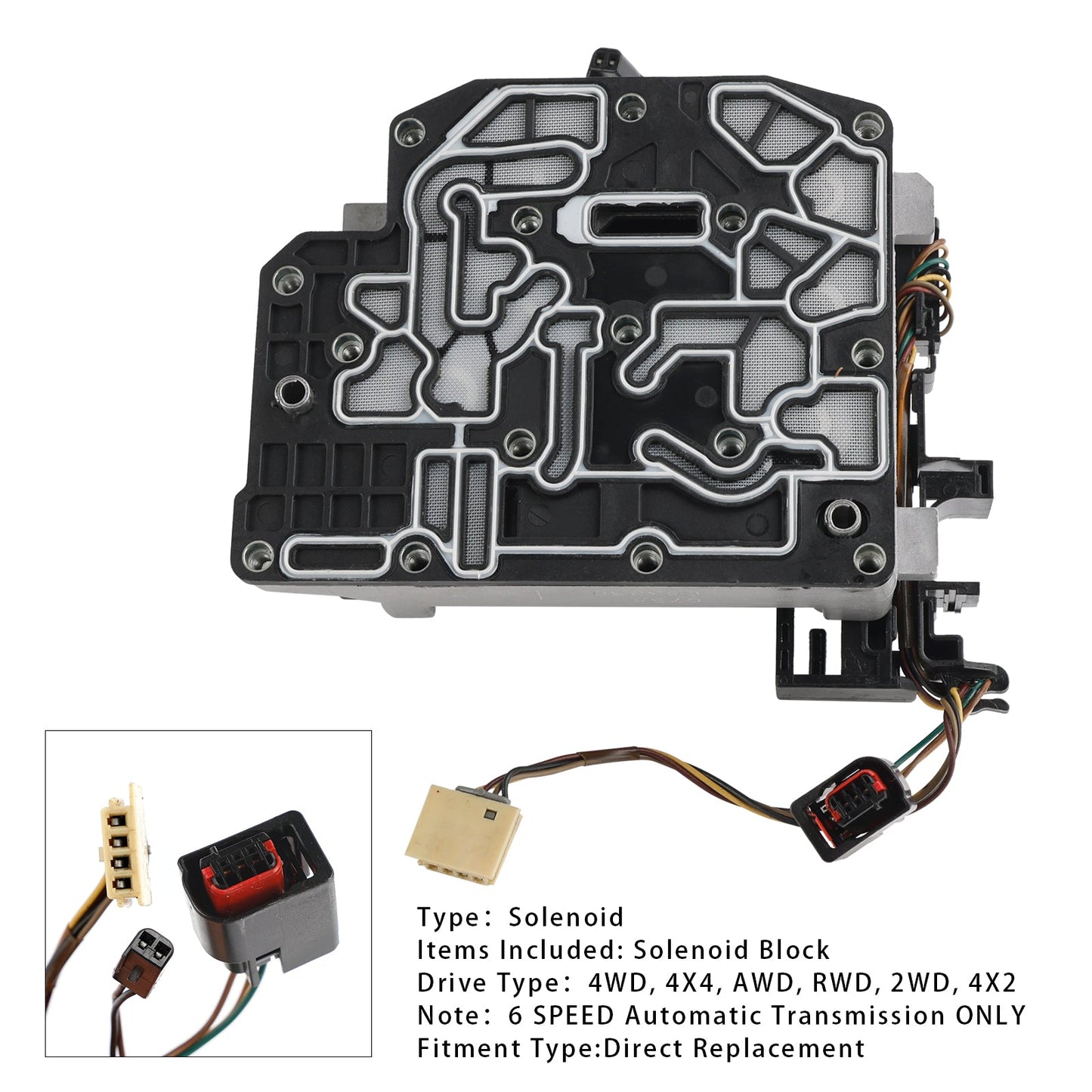 Blocco solenoide trasmissione DODGE JOURNEY 6 SP F/4WD 2.0L 2.4L V6 2.7L 3.5L 3.6L 62TE A604-X 2008-2018 68376696AA