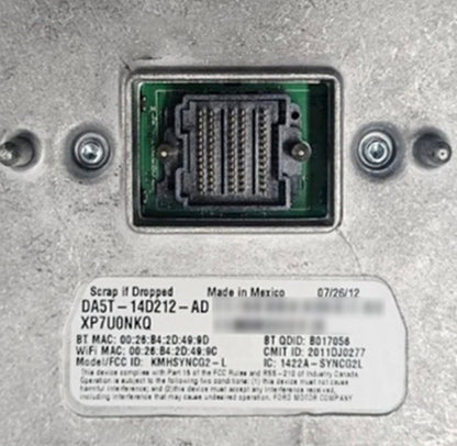 Modulo di navigazione Sync 2 APIM per Ford Vin programmato NAV DA8T-14F239-BK