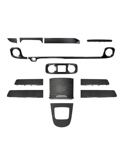 Set di pannelli di rivestimento interno per cruscotto in fibra di carbonio a secco per Mercedes W465 G550 G580 G63, 2025+