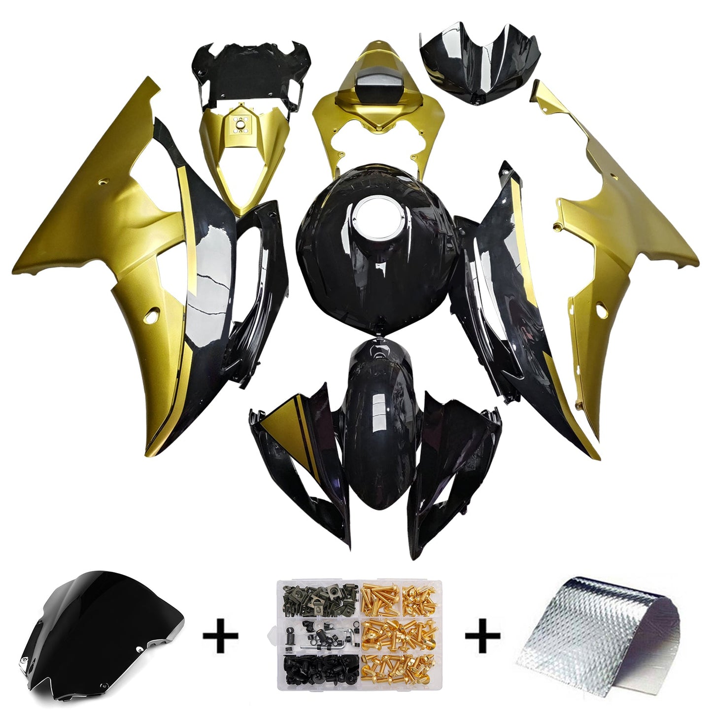 Kit carenatura iniezione plastica ABS per Yamaha YZFR6 YZF-R6 2008-2016