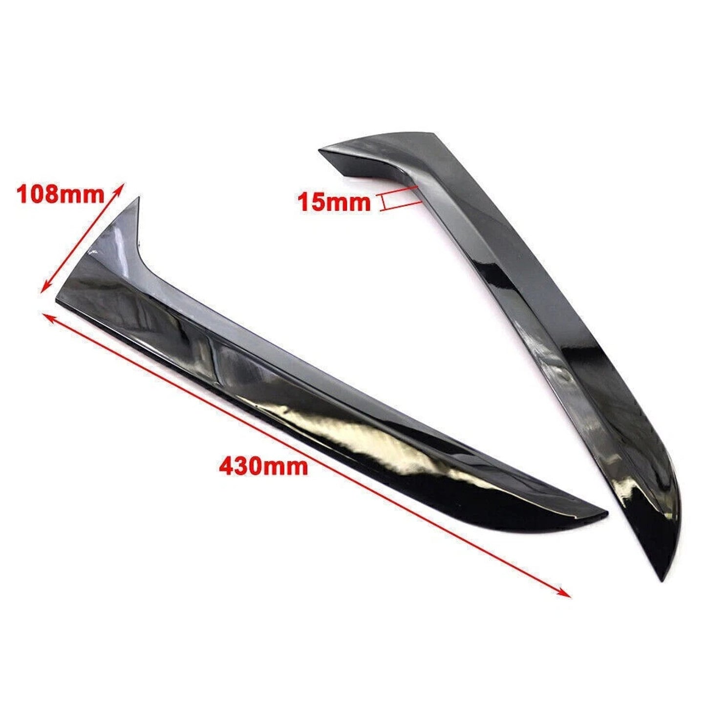 Spoiler laterali per lunotto posteriore nero lucido per VW Tiguan MK1 2007-2016