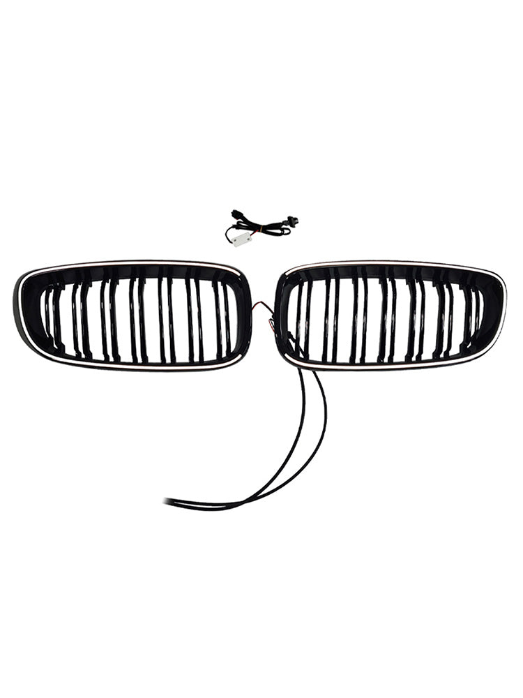 Griglia anteriore a doppia lamella nera lucida per BMW Serie 3 F34 GT (modelli 2013-2019).